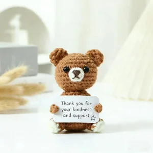 Cross-Border Hand-Crocheted Cute Bear Animal Series Doll Pendants Positive Energy Expression Packs Handmade Gift Ornaments